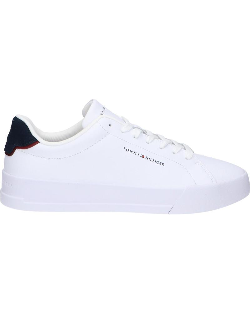 ZAPATILLAS TOMMY HILFIGER COURT FM0FM05367 BLANCAS PARA HOMBRE 0LD WHITE-DESERT SKY