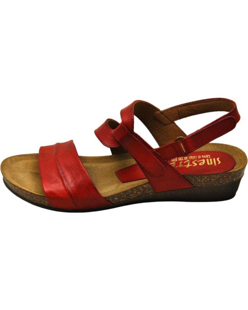 Sandálias de Mulher SINESTRESS - SANDALIAS DE MUJER PLANTILLA GEL SUELA DE GO ROJO