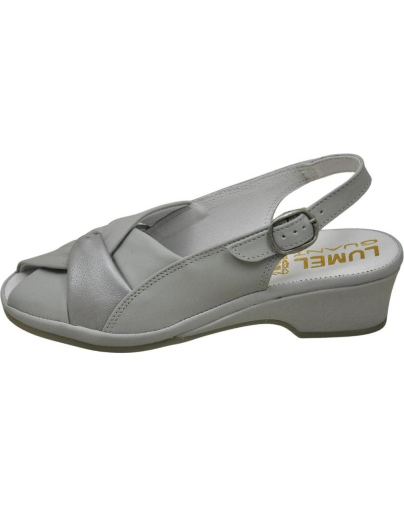 Sandalias de Mujer LUMEL GUANT LUMEL 4X-1154 JONAS SANDALIA ANATOMICA ANCHO ESPECIAL SILVE SILVER 2309