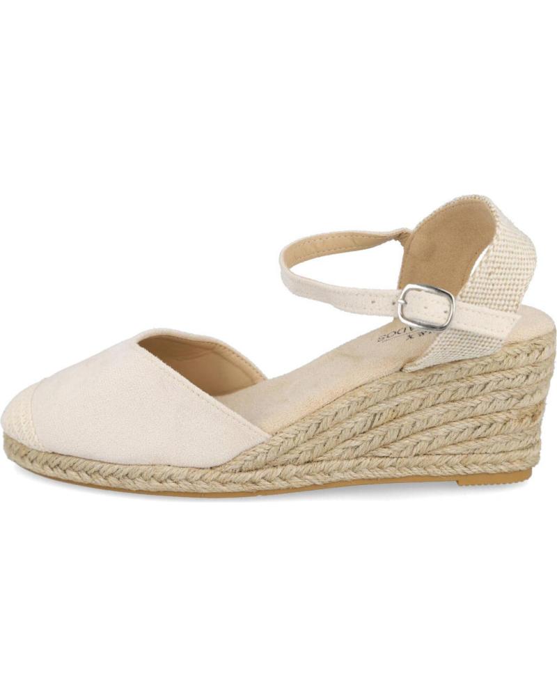 SANDALIAS ALPARGATAS DE ESPARTO L&R SHOES 4466 CUÑA BEIGE BEIGE