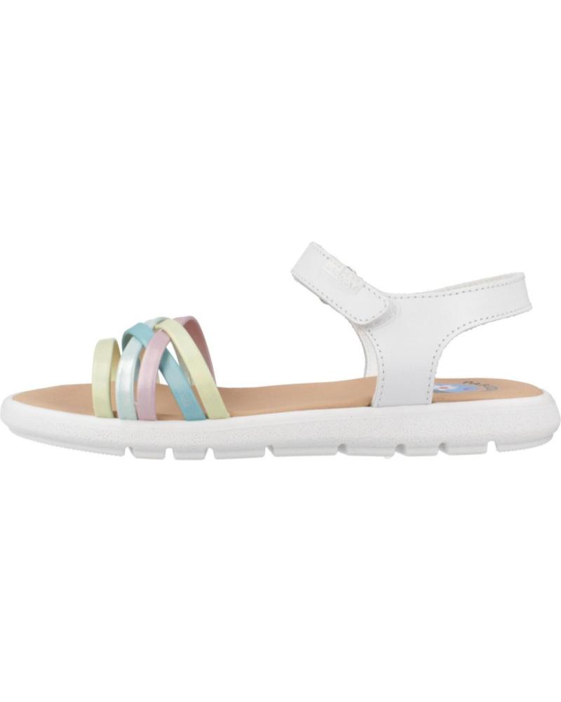 SANDALIAS PABLOSKY 442100P BLANCAS CON TIRA MULTICOLOR BLANCO
