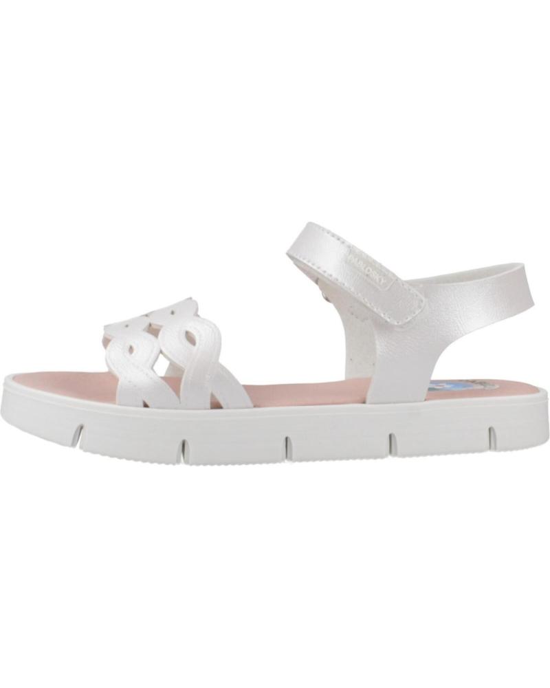 SANDALIAS PABLOSKY 440704P BLANCAS CON BRILLO PARA NIÑAS BLANCO