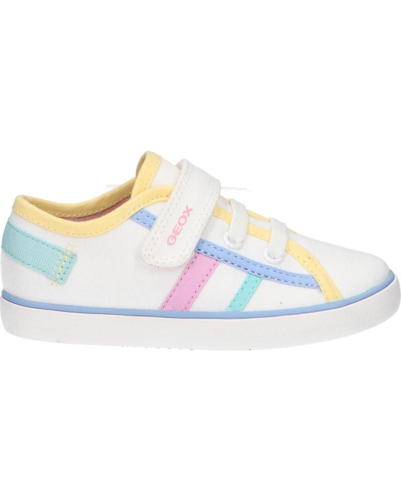 Deportivas de Niña GEOX B451MA 00010 B GISLI C1372 WHITE-LT YELLOW BLANCO