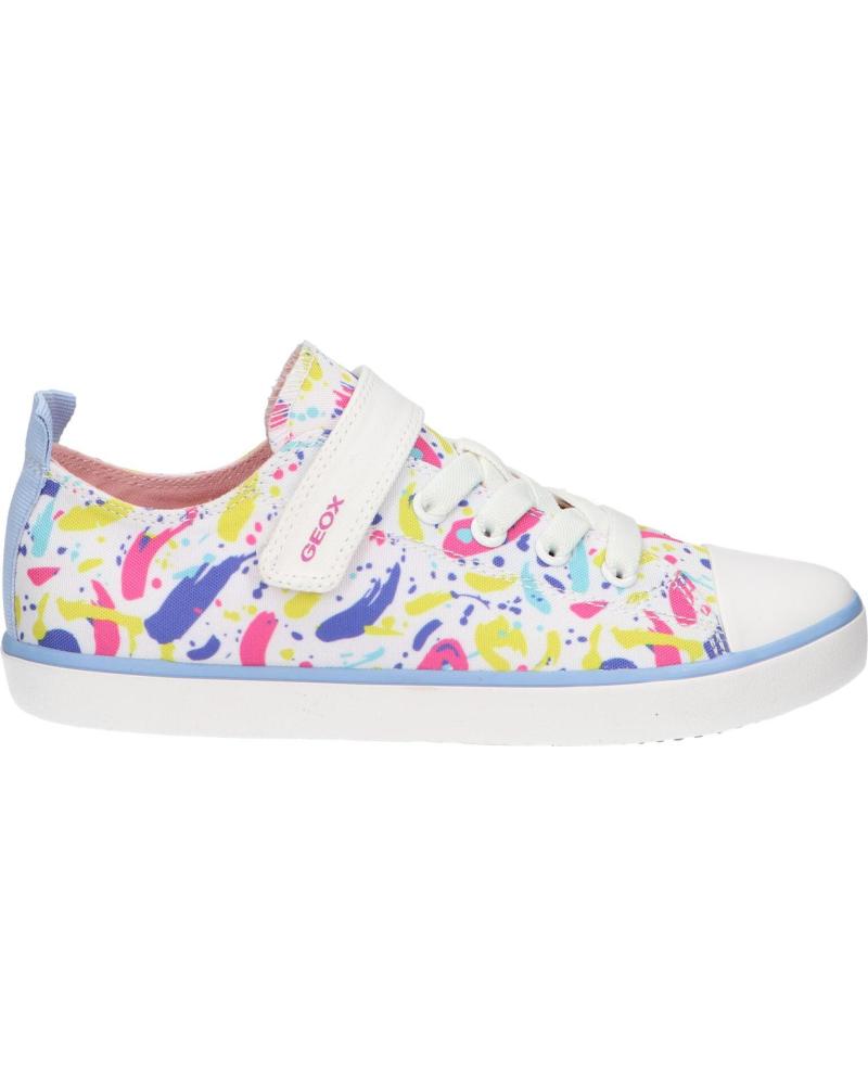 Deportivas de Niña GEOX J454NA 000AN J GISLI C0653 WHITE-MULTICOLOR C0653