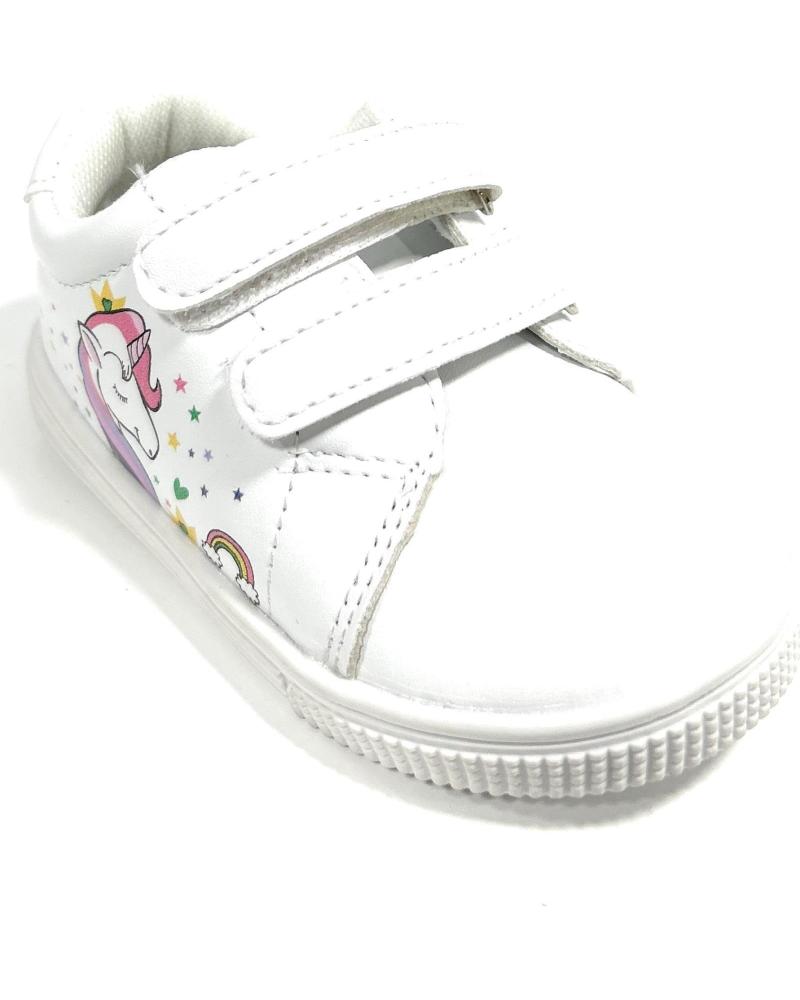 Deportivas de Niño BUBBLE BOBBLE DEPORTES NINA VELCRO UNICORNIO BLANCO