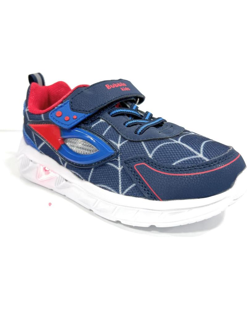 Deportivas de Niño BUBBLE BOBBLE DEPORTES NINO SPIDER VELCRO LUZ AZUL