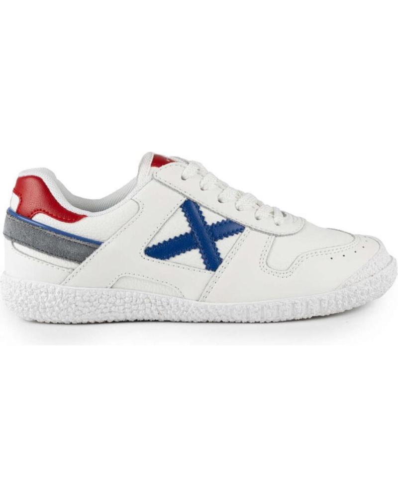 MUNICH MINI GOAL 8126622 ZAPATILLAS BLANCAS CON DETALLES ROJOS Y AZULES BLANCO