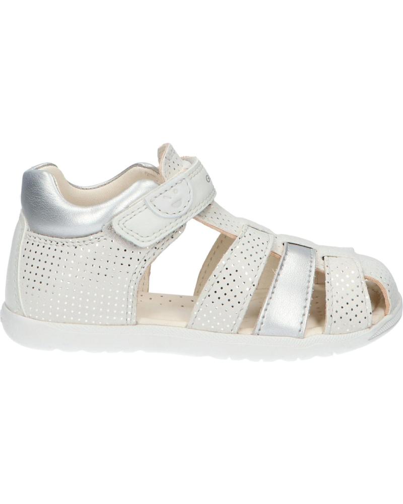 Sandalias de Niña GEOX B254WB 007NF B SANDAL MACCHIA GIR C1Q1N OFF WHITE-LT SILVER BLANCO