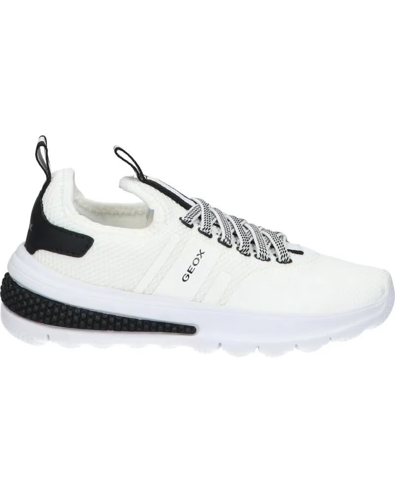 GEOX J45LTB 0159J J ACTIVART WHITE-BLACK C0404