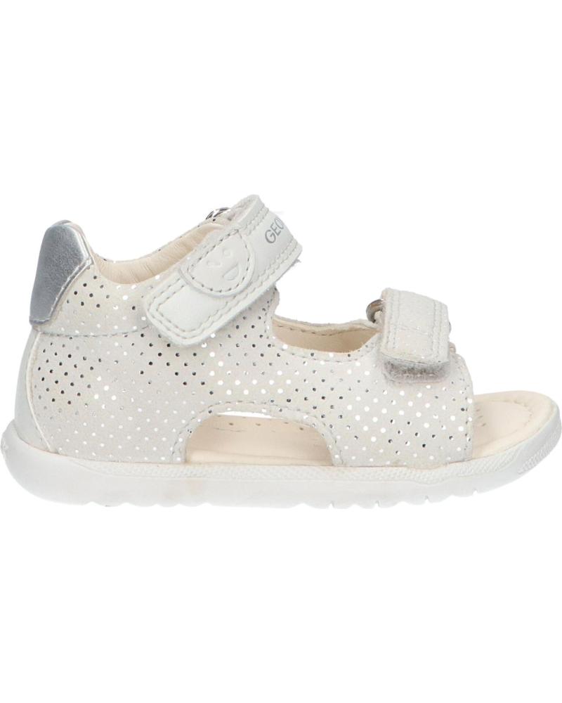 Sandalias de Niña GEOX B254WA 00754 B SANDAL MACCHIA GIR C1Q1N OFF WHITE-LT SILVER C1Q1N