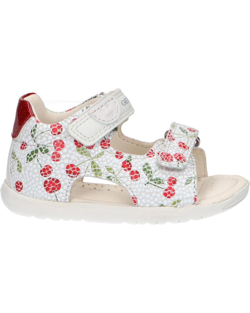 Sandalias de Niña GEOX B254WA 00754 B SANDAL MACCHIA GIR C0644 OFF WHITE-RED C0644