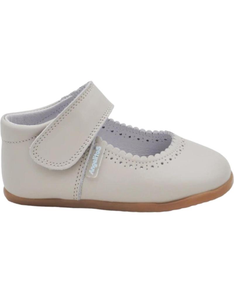 Zapatos de Niña ANGELITOS ZAPATOS 540 MERCEDITAS RESPETUOSA BEIGE