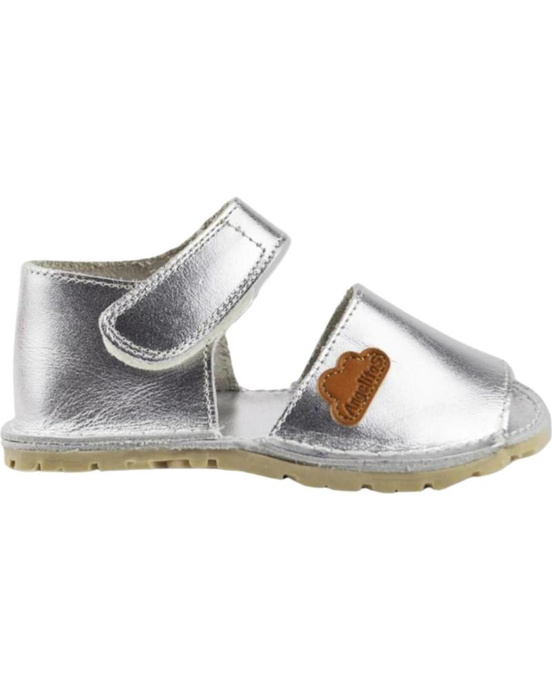 Sandalias de Niña ANGELITOS ZAPATOS 270 MENORQUINA RESPETUOSA METáLICO