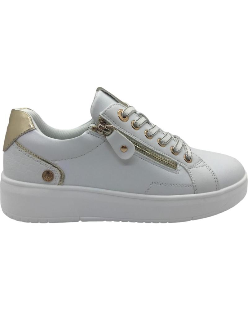 Deportivas de Mujer XTI ZAPATILLAS XTI CON CREMALLERA LATERAL Y DETALLE METALIZADO BLANCO
