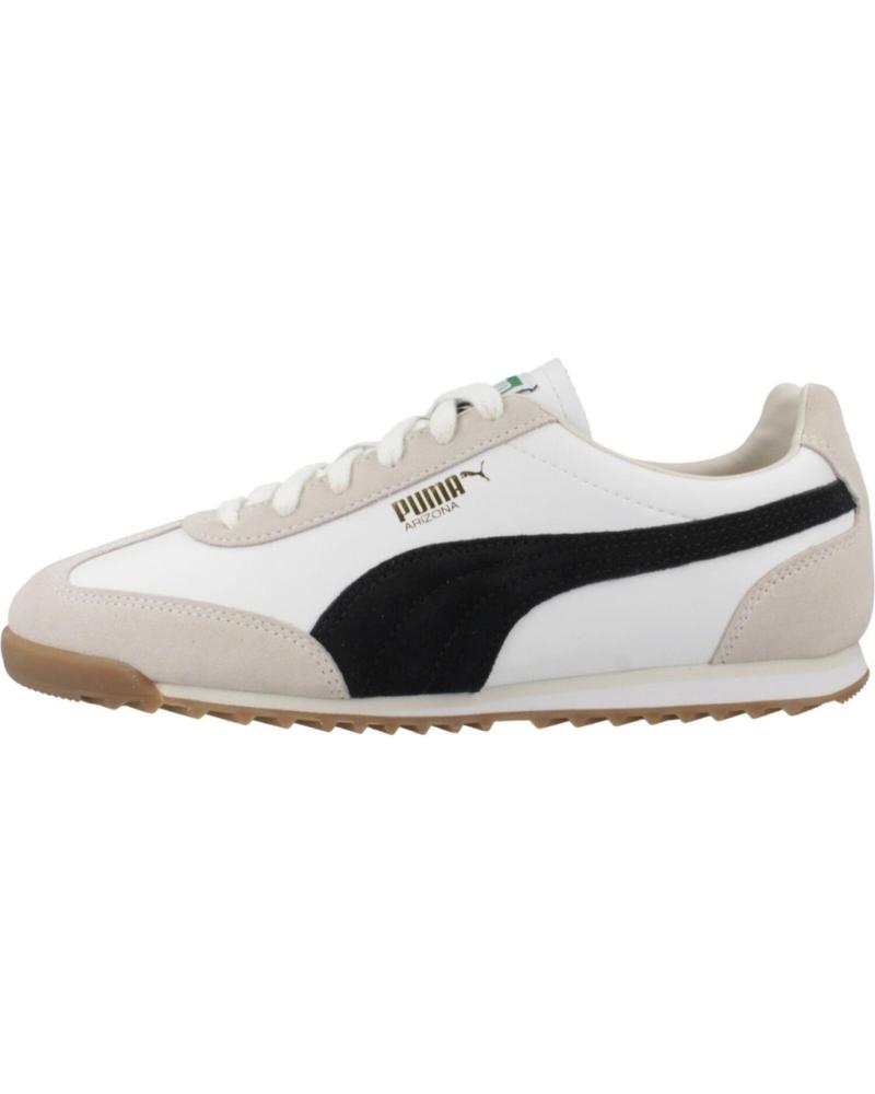 ZAPATILLAS PUMA CASUAL BLANCAS CON DETALLE NEGRO Y SUELA DE GOMA 2