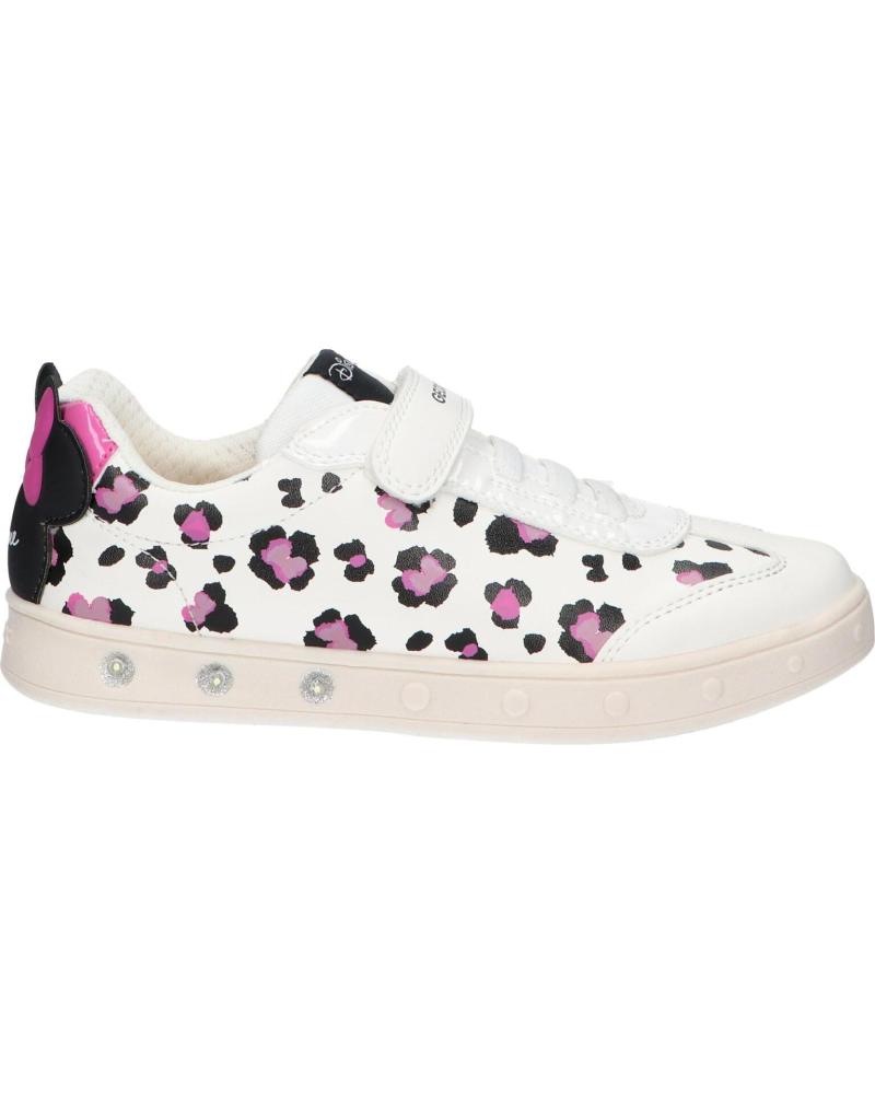 Deportivas de Niña GEOX J258WE 00004 J SKYLIN C0404 WHITE-BLACK ANIMAL PRINT