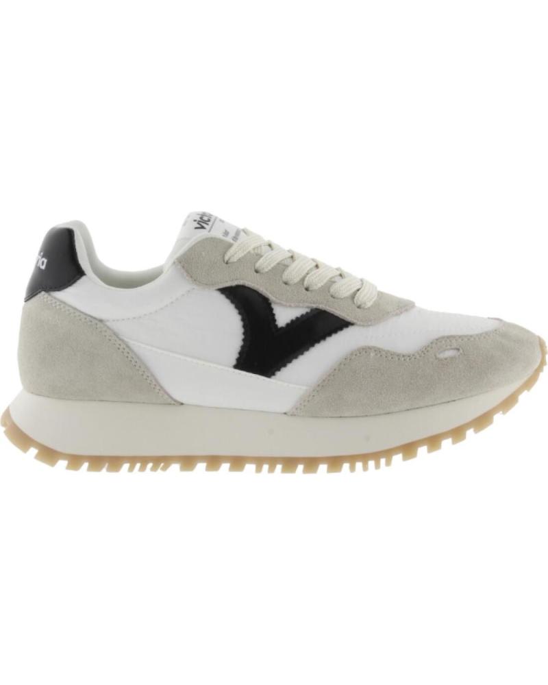 VICTORIA 1157106 DEPORTIVAS CASUAL BICOLOR BLANCO Y NEGRO NEGRO