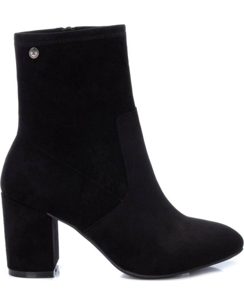 BOTINES XTI 140631 ANTELINA NEGRA CON TACÓN BLOQUE MEDIO NEGRO