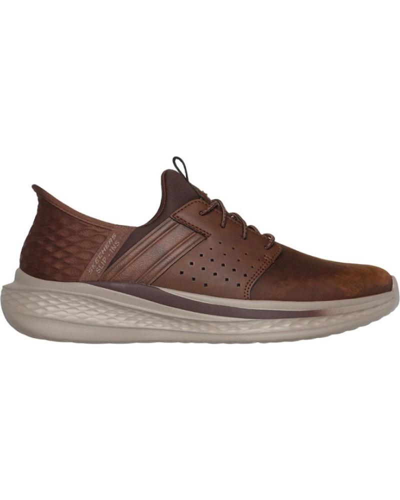 Deportivas de Hombre SKECHERS SNEAKERS DELSON 3 0-EZRA HOMBRE MARRON MARRóN