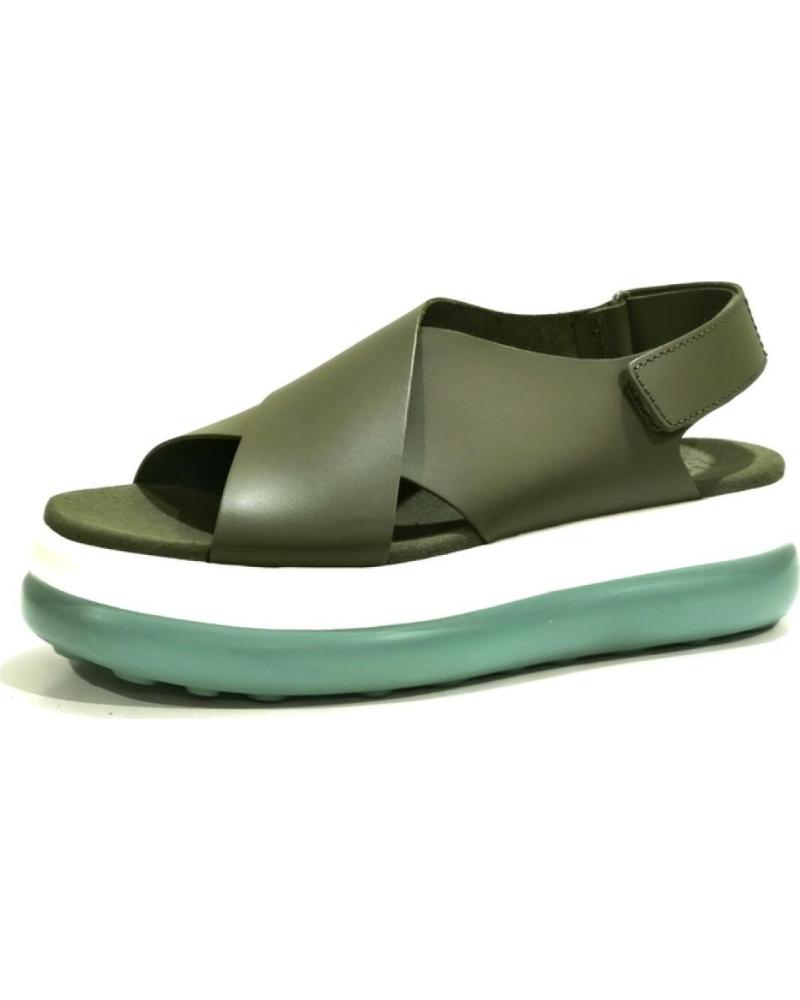 Sandalias de Mujer CAMPER SANDALIA CASUAL DE PIEL CON PLATAFORMA DE GOMA VERDE