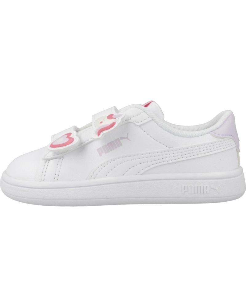 Deportivas de Niña PUMA ZAPATILLAS NINA MODELO SMASH 3 0 BADGES V IN COLOR BLANCO WH WHITE
