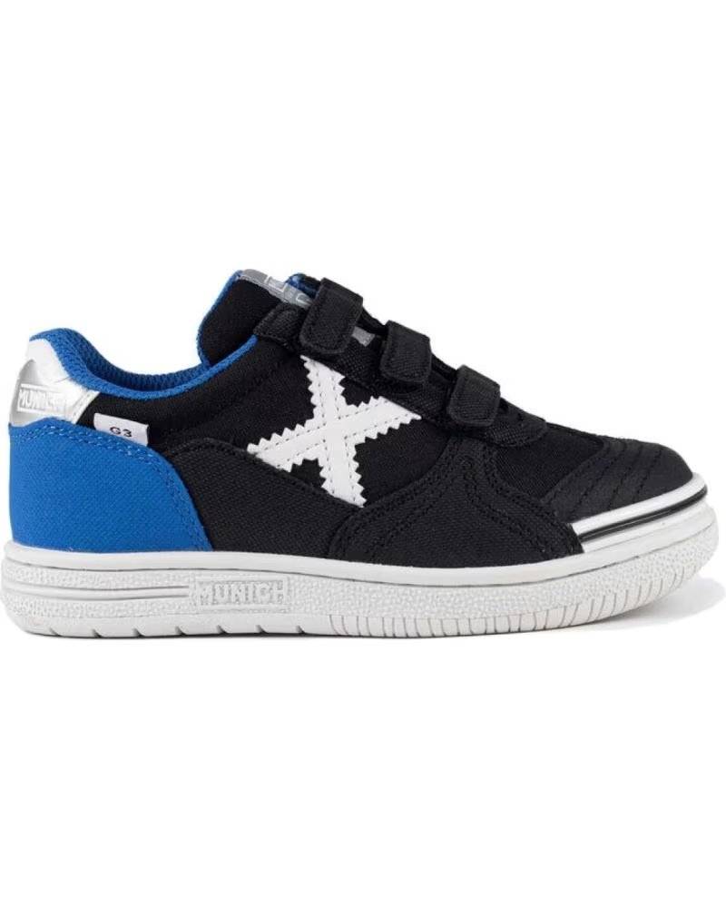 Zapatillas Fútbol Sala Munich G-3 Kid Vco Negras con Velcro Ref. 1514440 Negro