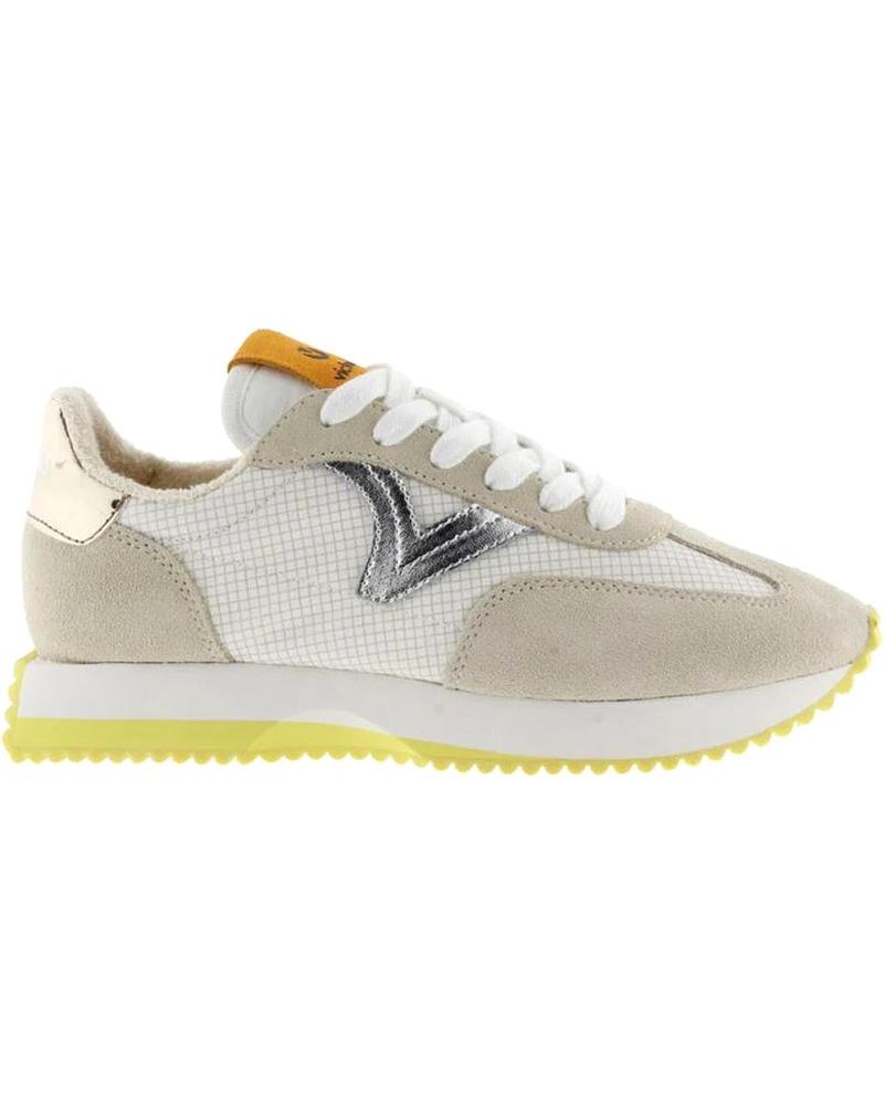 VICTORIA COSMOS 1134112 - ZAPATILLAS BEIGE CON SERRAJE, NYLON Y DETALLES METÁLICOS BEIGE