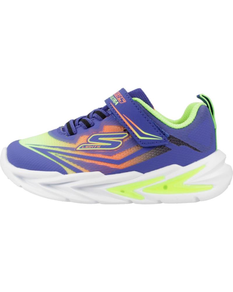 SKECHERS FLEX-GLOW ULTRA BLMT ZAPATILLAS NIÑO AZUL MULTICOLOR BLMT