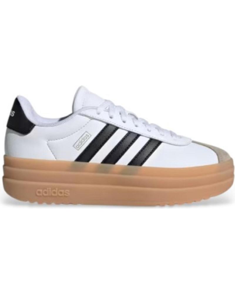ADIDAS VL COURT BOLD J JP5074 - ZAPATILLAS BLANCO NEGRO SUELA CARAMELO BLANCO