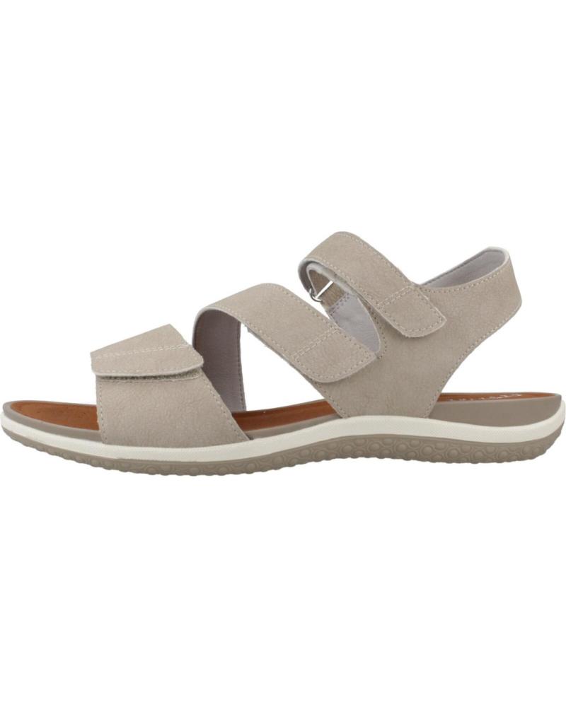 SANDALIAS GEOX D SANDAL VEGA C5004 EN BEIGE CON CIERRE ADHERENTE C5004