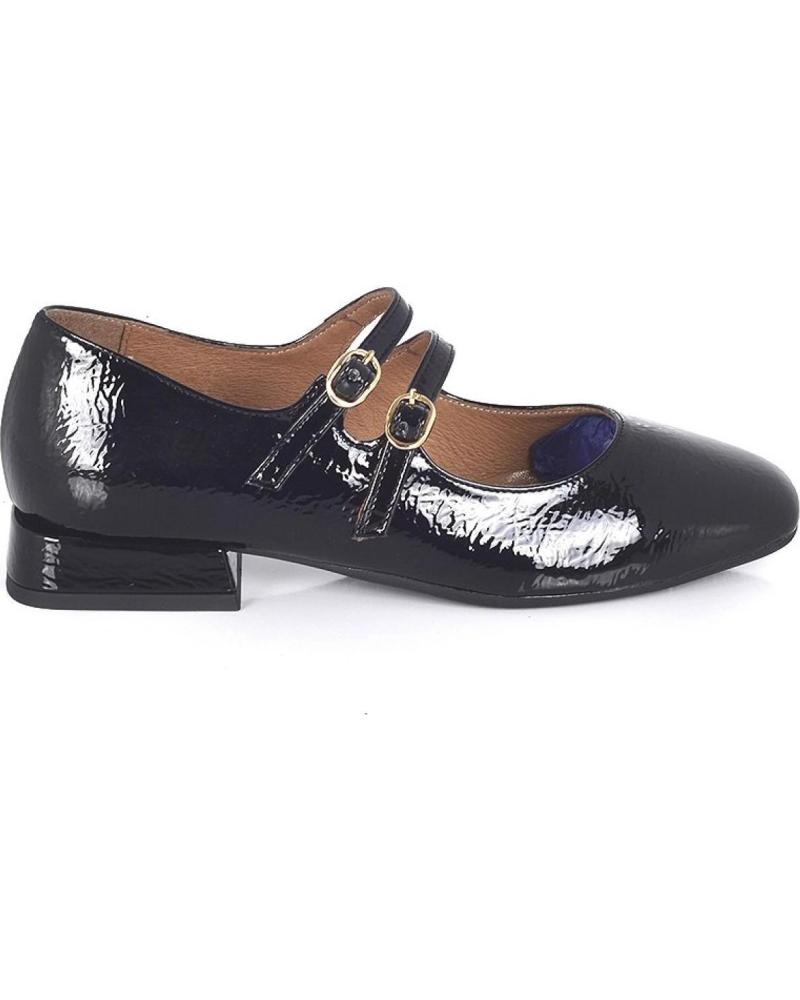 Bailarinas de Mujer PACO HERRERO MERCEDITA DOS HEBILLAS CHAROL ARRUGADO NEGRO VARIOS COLORES