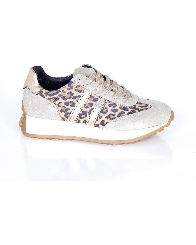 Deportivas de Mujer PACO HERRERO SNEAKER LEOPARDO TIRAS TAUPE VARIOS COLORES