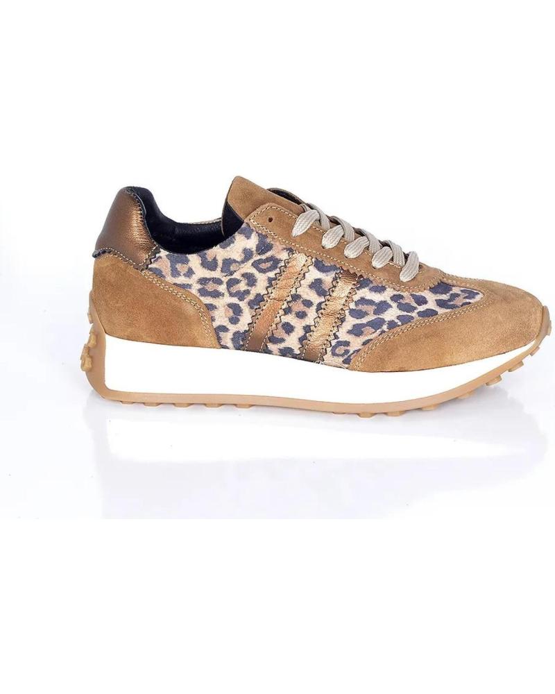 Deportivas de Mujer PACO HERRERO SNEAKER LEOPARDO TIRAS CAMEL VARIOS COLORES