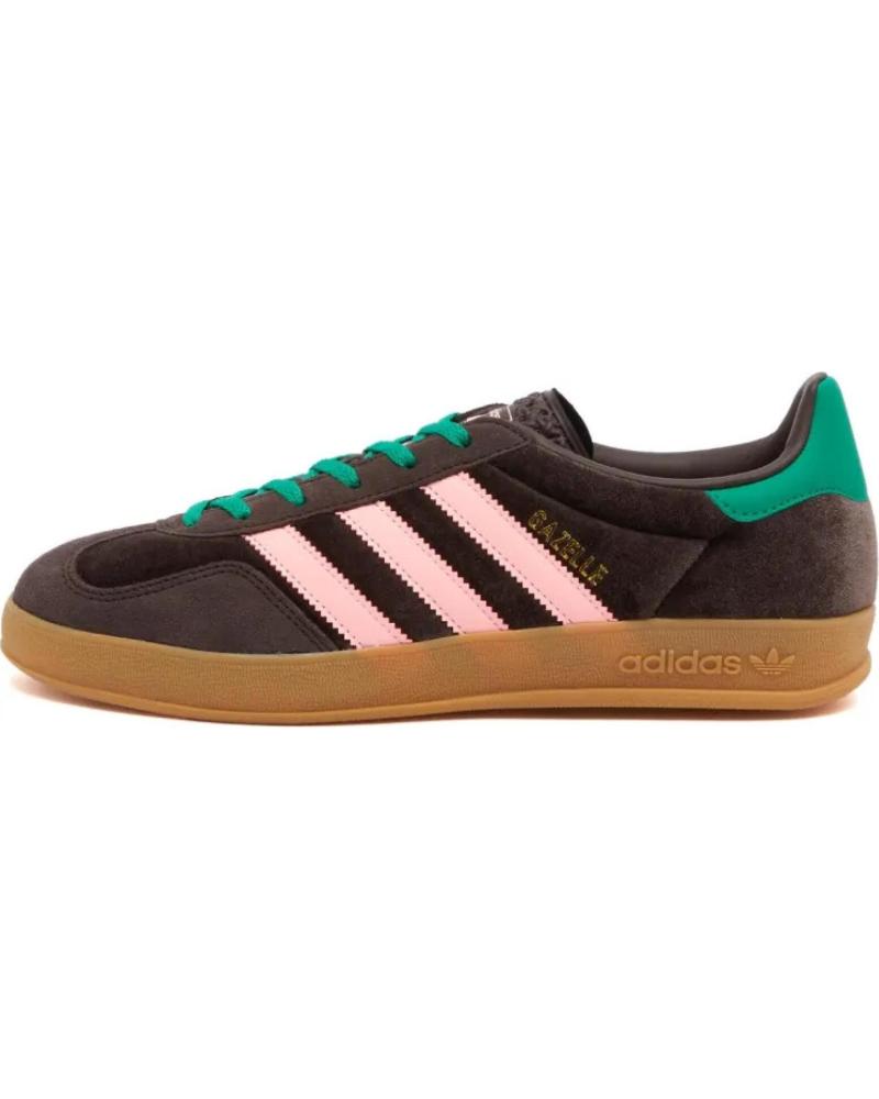 Deportivas de Mujer ADIDAS GAZELLE INDOOR WOMAN JI2714 DARK - GLOW PINK - COURT G BROWN