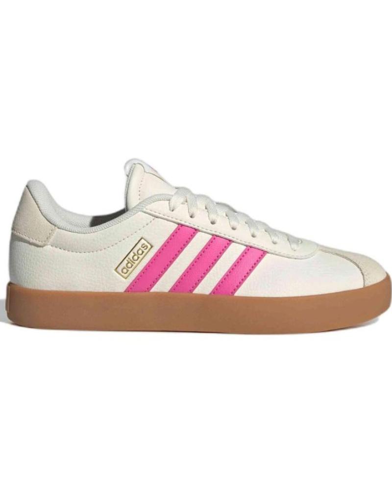 ADIDAS VL COURT 3.0 ZAPATILLAS CASUAL MUJER BLANCO Y ROSA CWHITE-PULMAG-GOLDMT