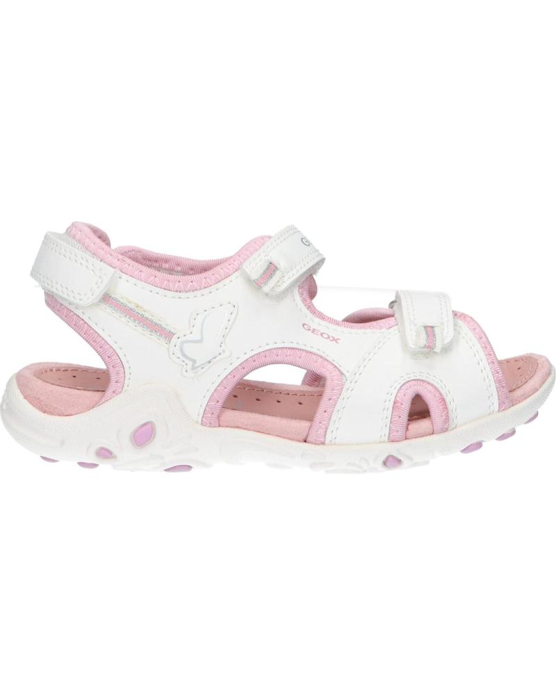 Sandalias de Niña GEOX J35GRD 05415 J SANDAL WHINBERRY G C0406 WHITE-PINK BLANCO