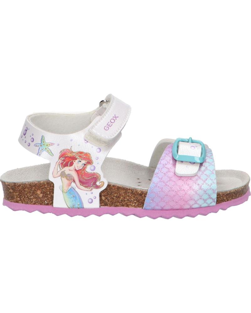 Sandalias de Niña GEOX J358MA 000NF J ADRIEL C1044 WHITE-AQUAMARINE MULTICOLOR