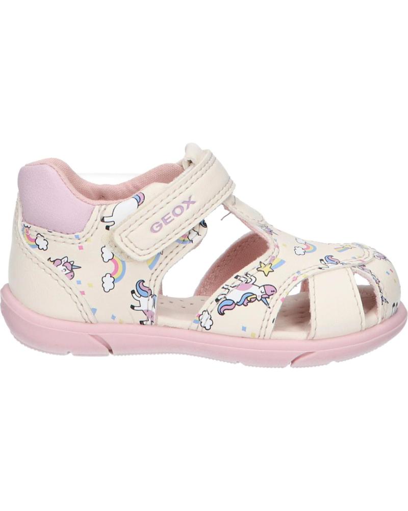 Sandalias de Niña GEOX B556FB 000BC B SANDAL ZAPITO B C0175 IVORY-PINK