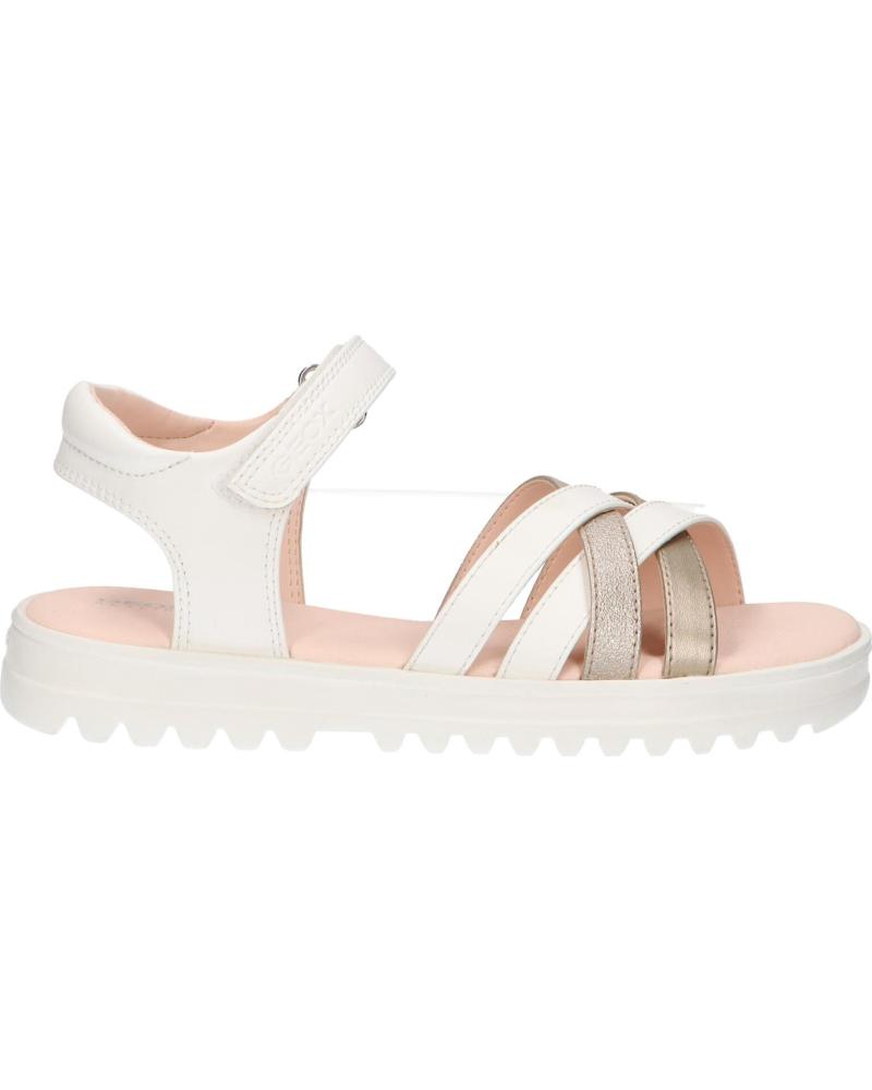 Sandalias de Niña GEOX J356EA 054AJ J SANDAL CORALIE GIR C0588 WHITE-PLATINUM