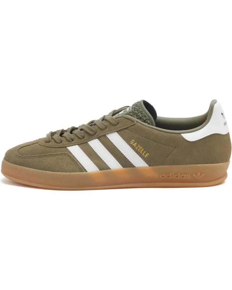 Deportivas de Hombre ADIDAS GAZELLE INDOOR JQ0174 OLIVE STRATA - CLOUD WHITE - GOLD META SAGE GREEN