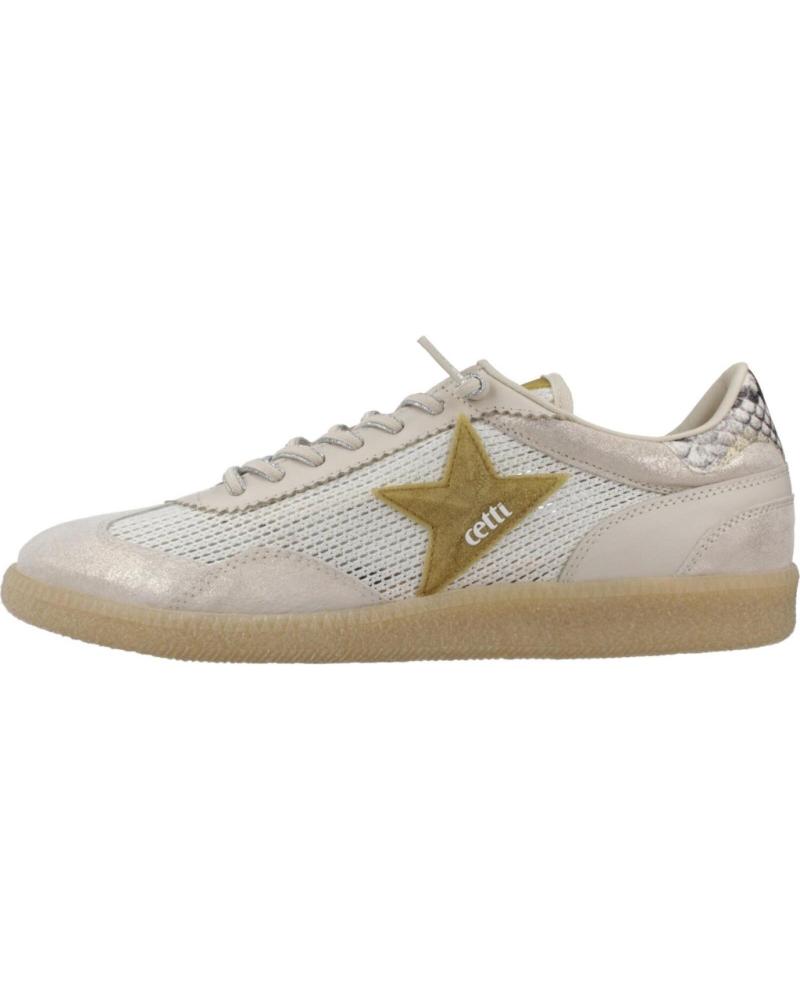 ZAPATILLAS MUJER CETTI C-1385 ELÁSTICO CHAMPAGNE ESTRELLA ORO ORO
