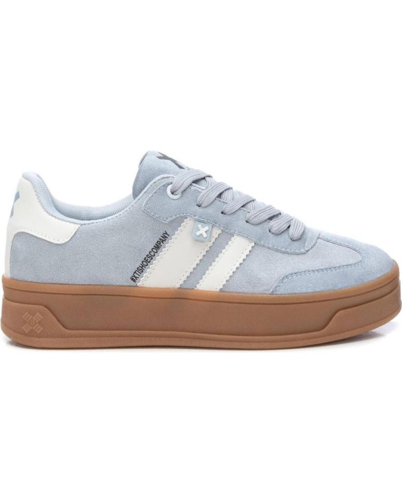 ZAPATILLAS XTI DE ANTE PARA MUJER, MODELO 143644, COLOR AZUL AZUL