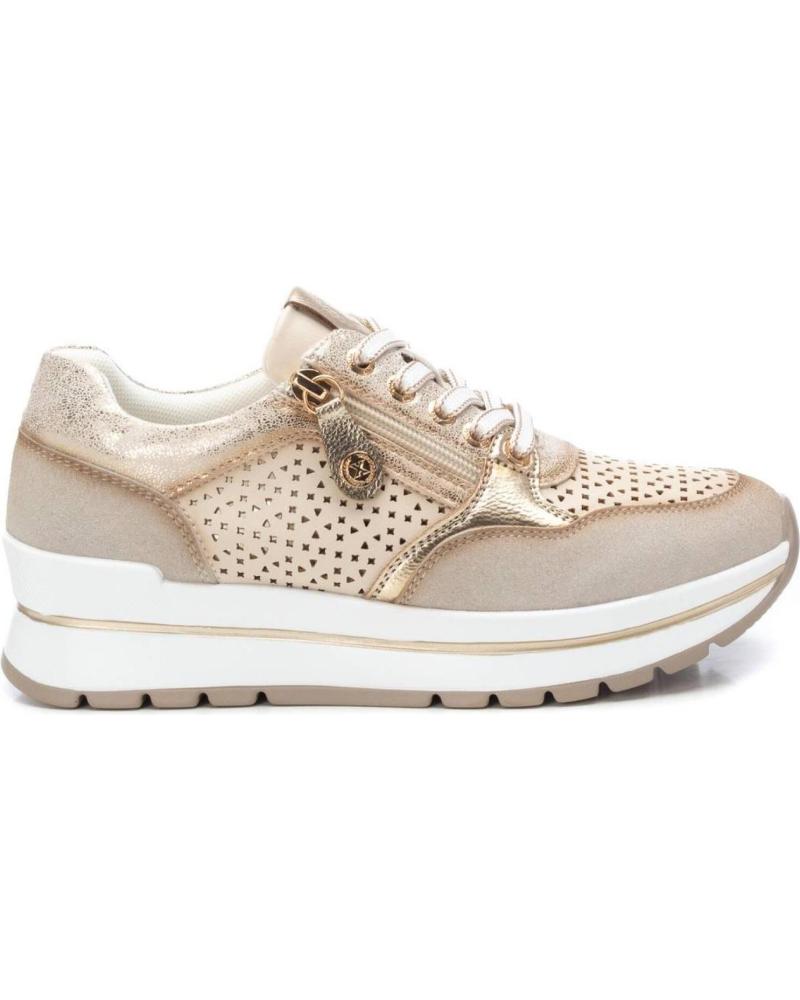 Deportivas de Mujer XTI ZAPATILLAS DEPORTIVAS MUJER XTI BEIGE CON DETALLES METÁLICOS Y CREMALLERA LATERAL BEIGE