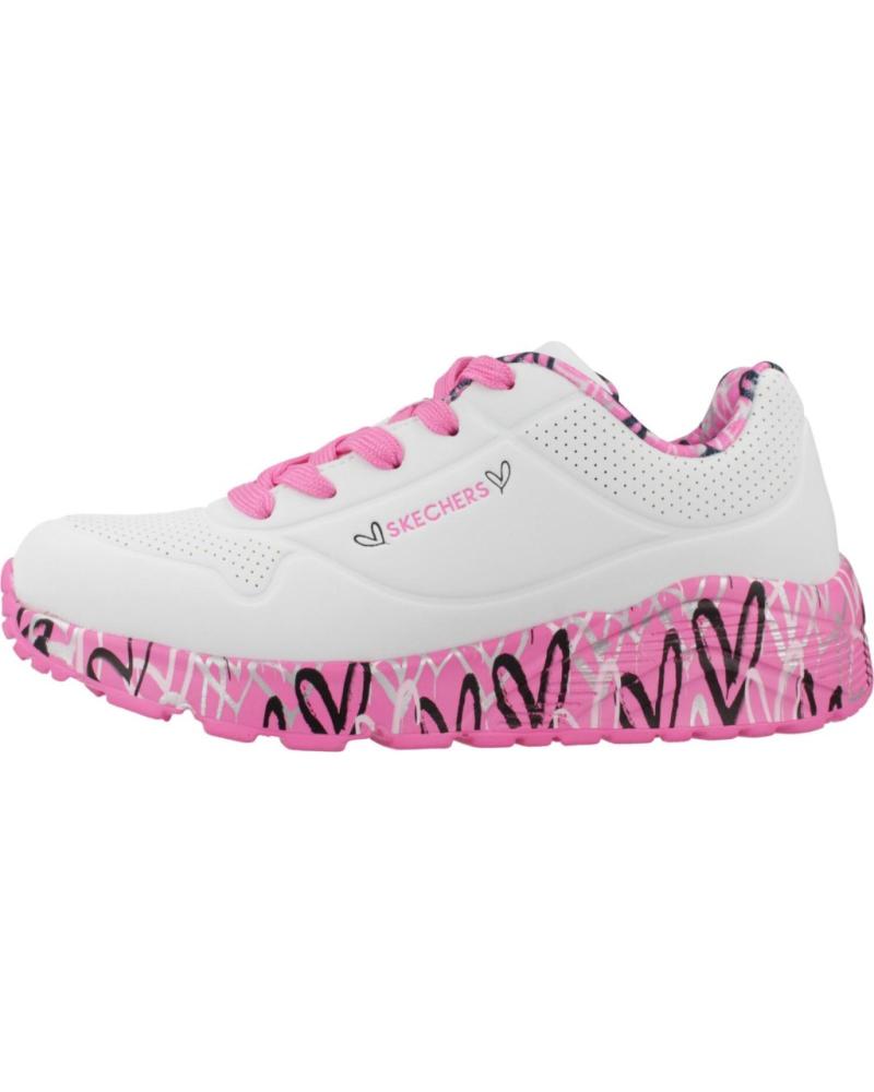 SKECHERS UNO LITE ZAPATILLAS BLANCAS Y ROSAS WHP