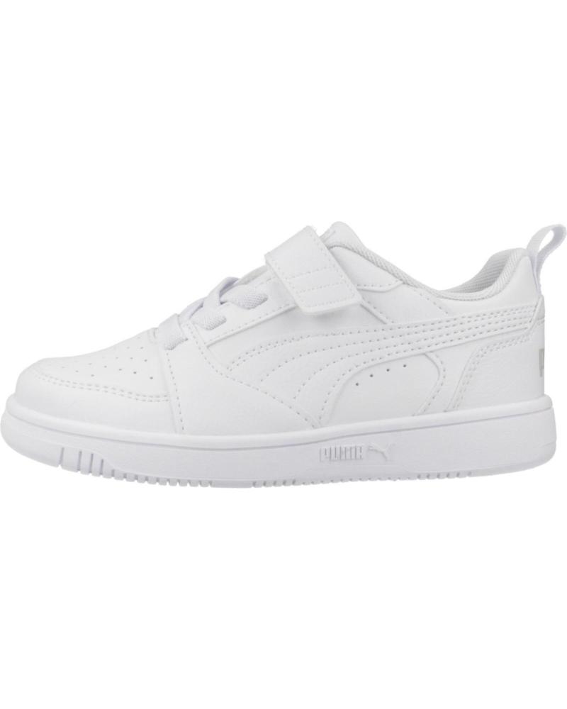 PUMA REBOUND V6 LO AC PS 397419 - ZAPATILLAS CASUAL NIÑO CON VELCRO BLANCO WHITE