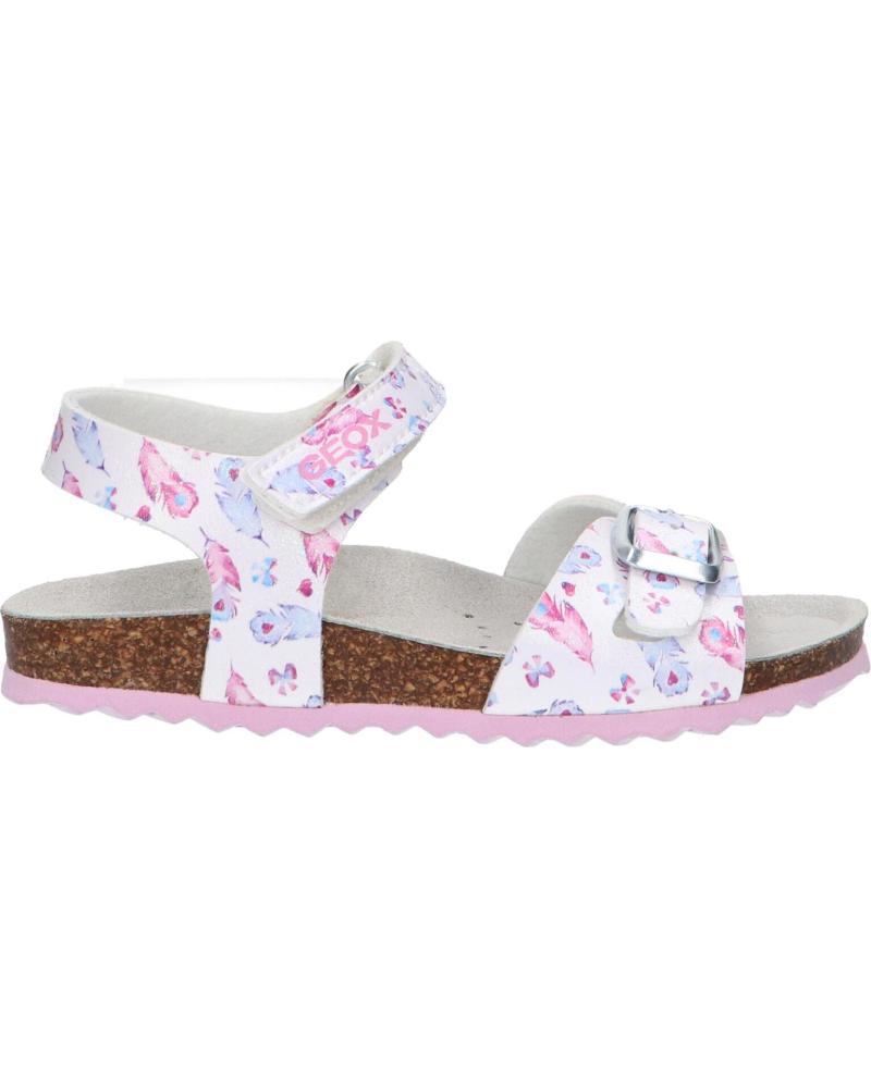 Sandalias de Niña GEOX J028MC 000QD J ADRIEL C1030 WHITE-LAVENDER BLANCO
