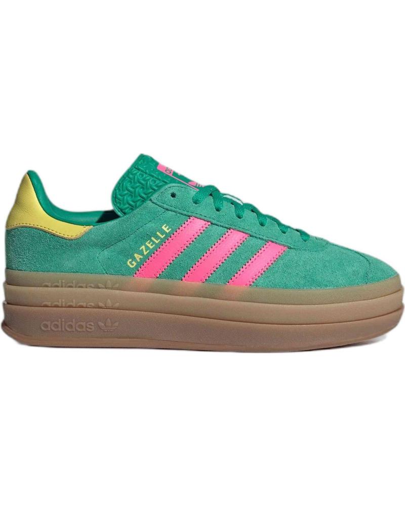 Deportivas de Mujer ADIDAS GAZELLE BOLD PLATFORM CON DETALLES EN CONTRASTE VERDE