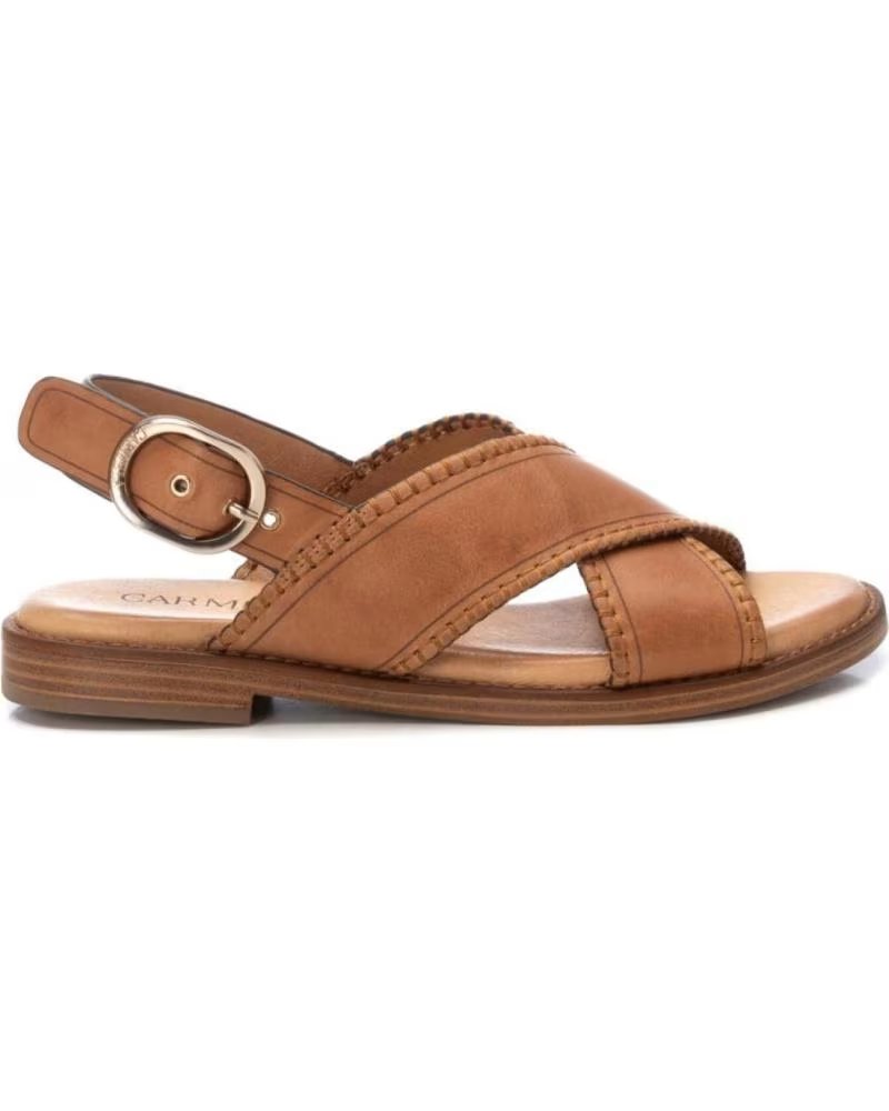 de carmela sandalia de mujer en piel camel