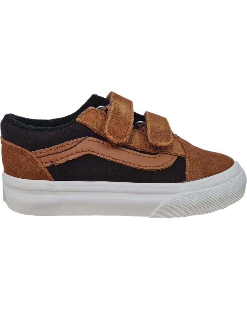 Zapatillas Deporte de Niña y Niño Vans Off The Wall Zapatillas Vans Old Skool Velcro Brown