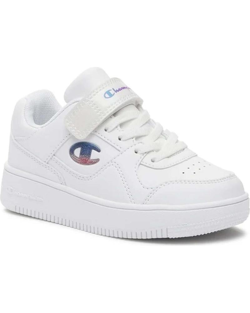CHAMPION RD 18 LOW G PS - ZAPATILLAS BLANCAS CON VELCRO PARA NIÑOS WHITE
